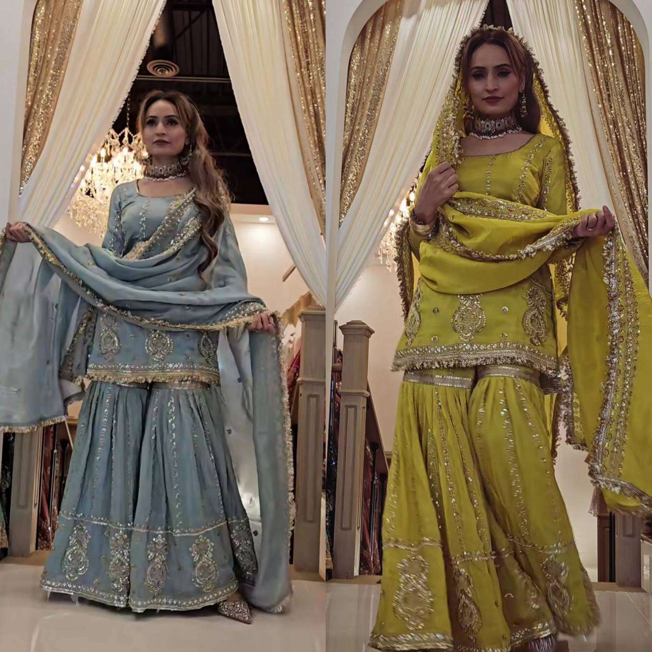 Ynf Chinon Silk KESH515 1235 Suits & Dresses Wholesale Sharara Salwar Suits Embroidery Suits Ladies Silk Suit Manufacturer