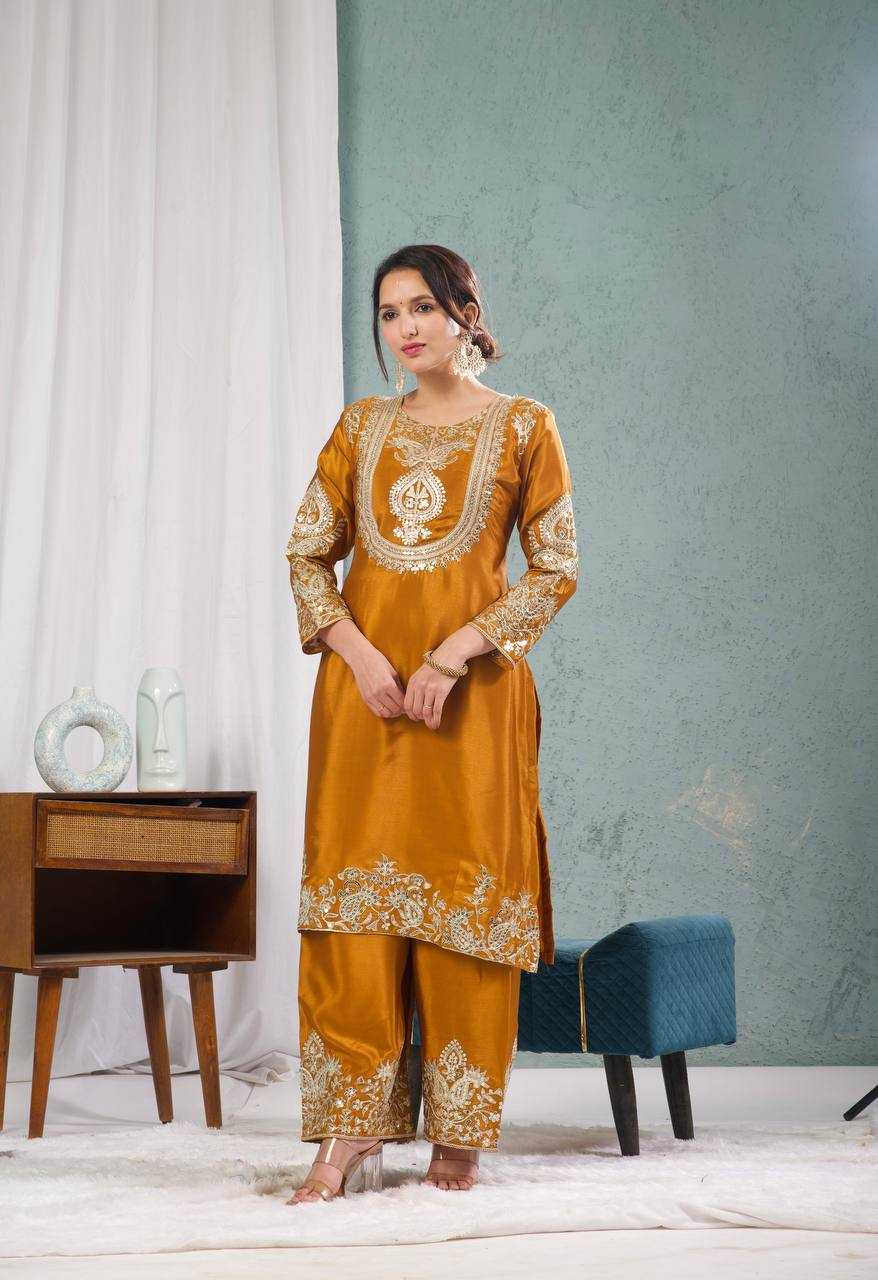 Ynf Chinon Silk KESH515 3022 Suits & Dresses Wholesale Embroidery Suits Ladies Silk Suit Designer Suits Manufacturer