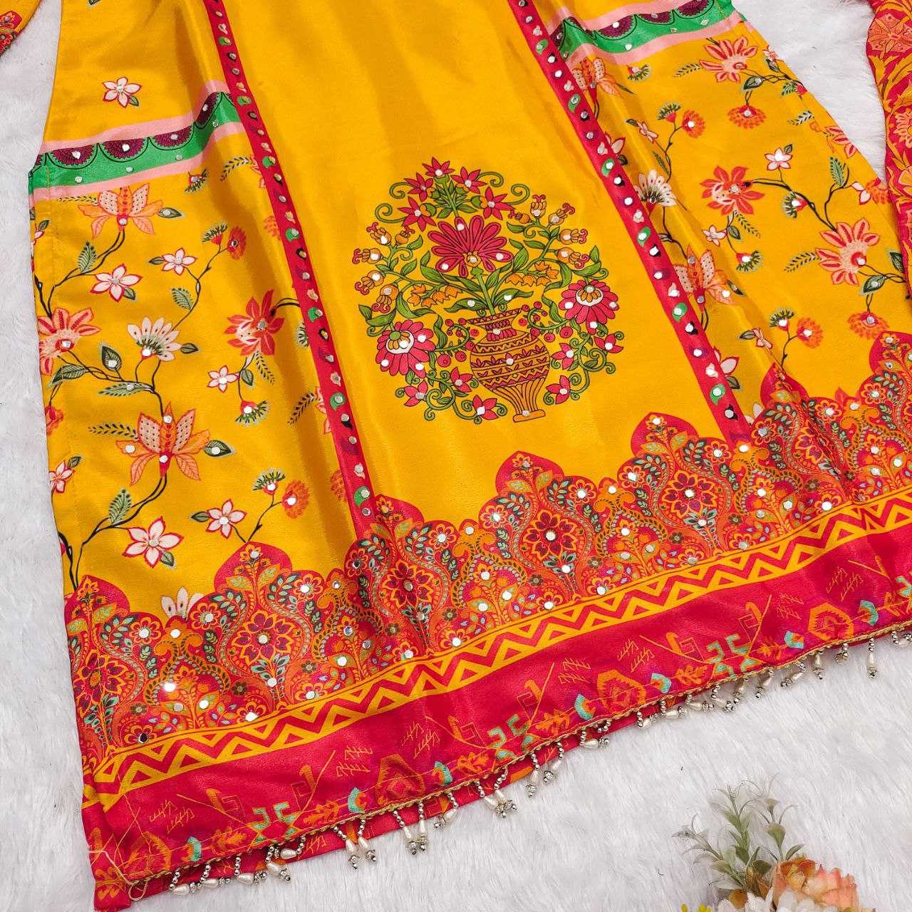 Ynf Chinon Silk KESH516 9282 Suits & Dresses Wedding Collections Festive Collections Wholesale Printed Suits Palazzo Suit Ladies Silk Suit Manufacturer
