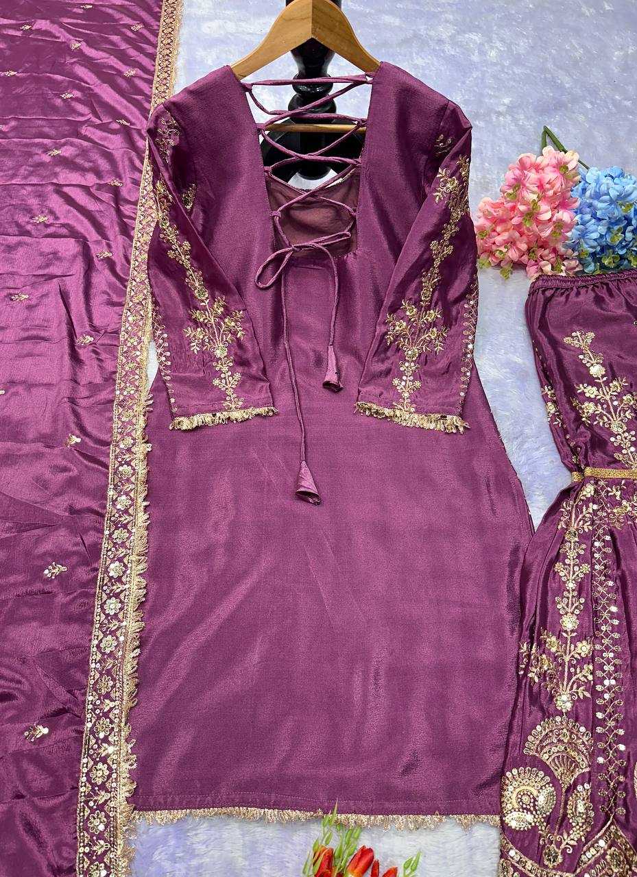 Ynf Chinon Silk KESH523 072 Suits & Dresses Wholesale Sharara Salwar Suits Ladies Silk Suit Wedding Suits Manufacturer