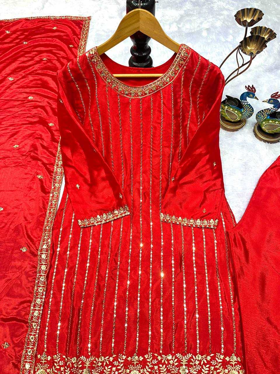 Ynf Chinon Silk KESH523 079 Suits & Dresses Wholesale Embroidery Suits Party wear suits Silk Suits Manufacturer