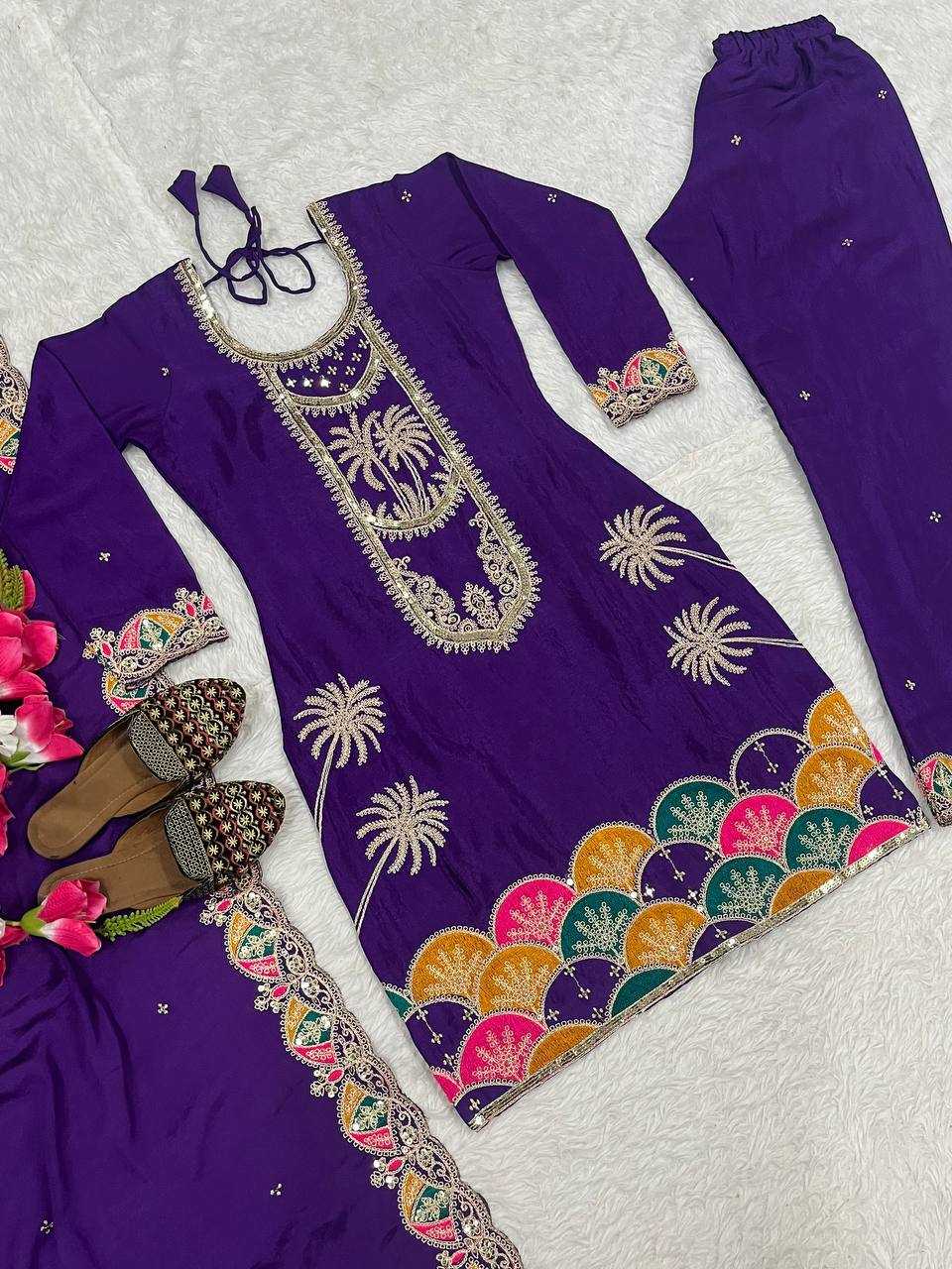 Ynf Chinon Silk KESH528 4001 Suits & Dresses Wholesale Embroidery Suits Party wear suits Silk Suits Manufacturer