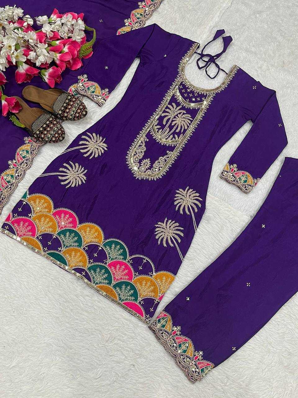 Ynf Chinon Silk KESH528 4001 Suits & Dresses Wholesale Embroidery Suits Party wear suits Silk Suits Manufacturer