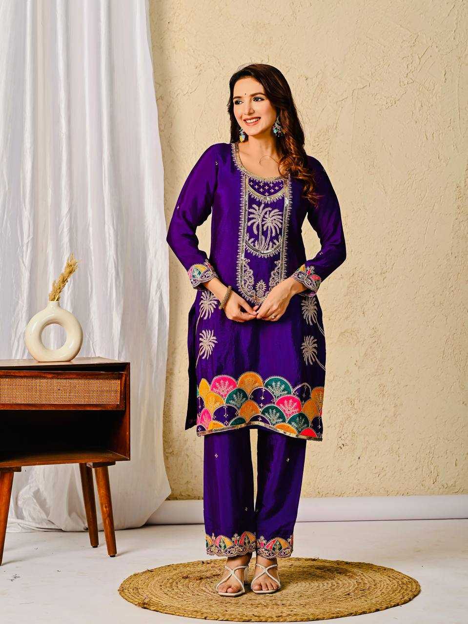 Ynf Chinon Silk KESH528 4001 Suits & Dresses Wholesale Embroidery Suits Party wear suits Silk Suits Manufacturer