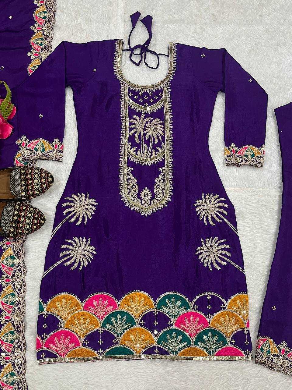 Ynf Chinon Silk KESH528 4001 Suits & Dresses Wholesale Embroidery Suits Party wear suits Silk Suits Manufacturer