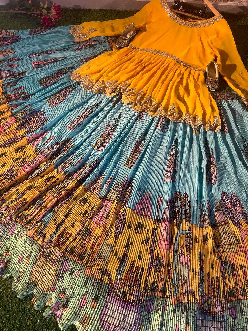 Ynf Chinon Silk KESH533 5024 Lehengas Wholesale Kalamkari Lehenga Silk Lehenga Embroidered Lehenga Manufacturer
