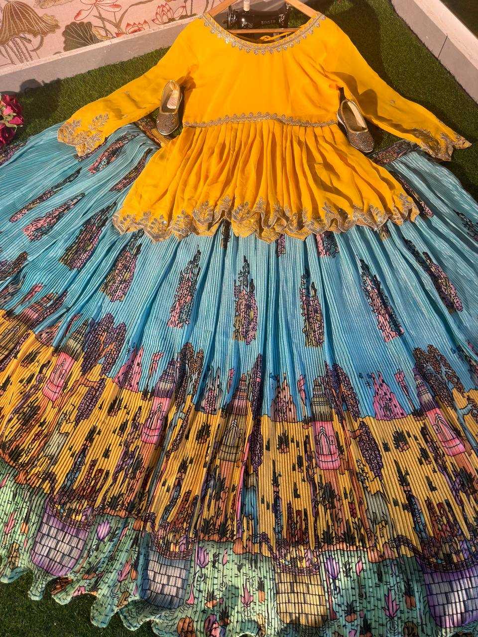Ynf Chinon Silk KESH533 5024 Lehengas Wholesale Kalamkari Lehenga Silk Lehenga Embroidered Lehenga Manufacturer