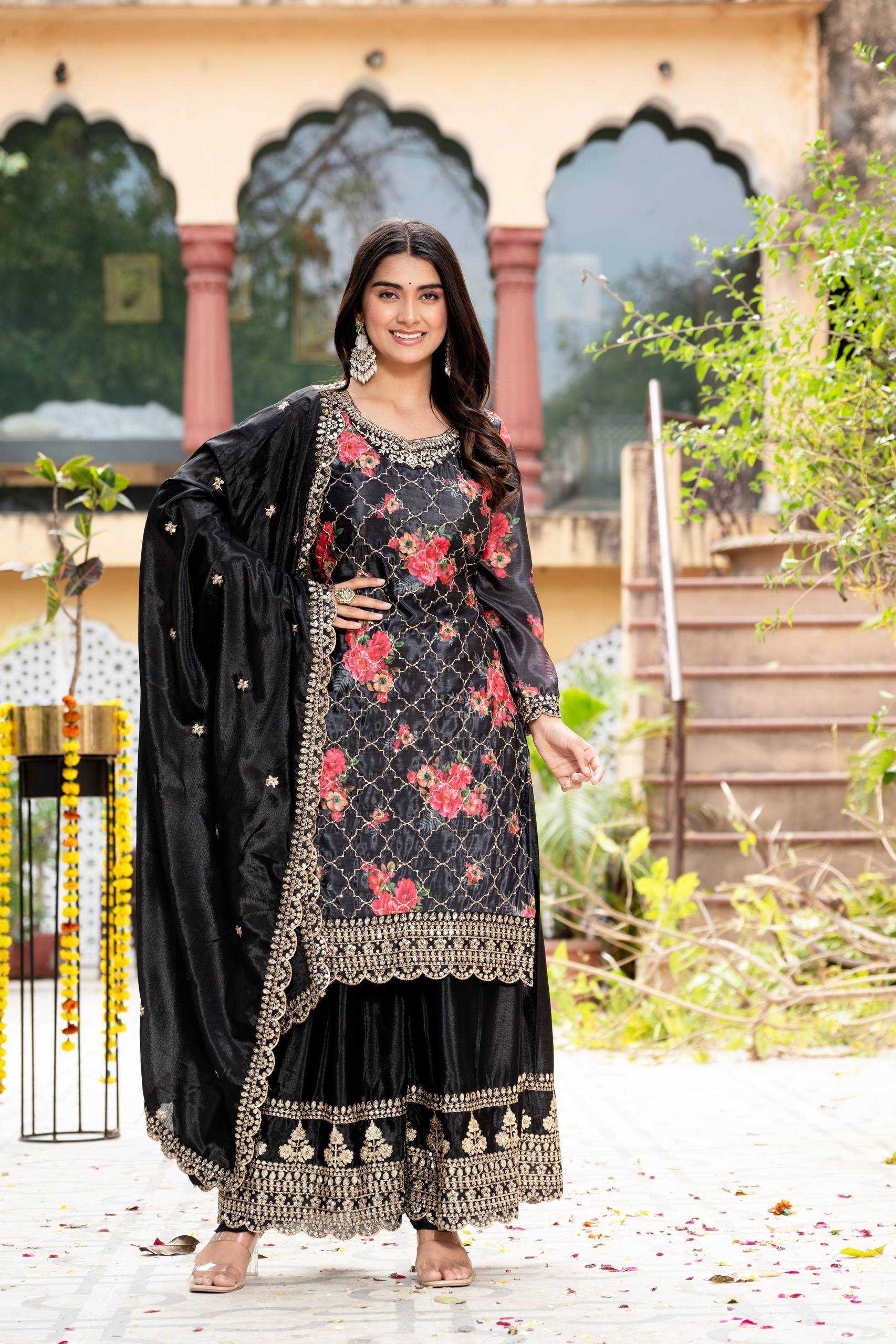 Ynf Chinon Silk KESH533 5085 Kurti Wholesale Printed Kurtis Fancy Kurti Embroidered Kurtis Manufacturer