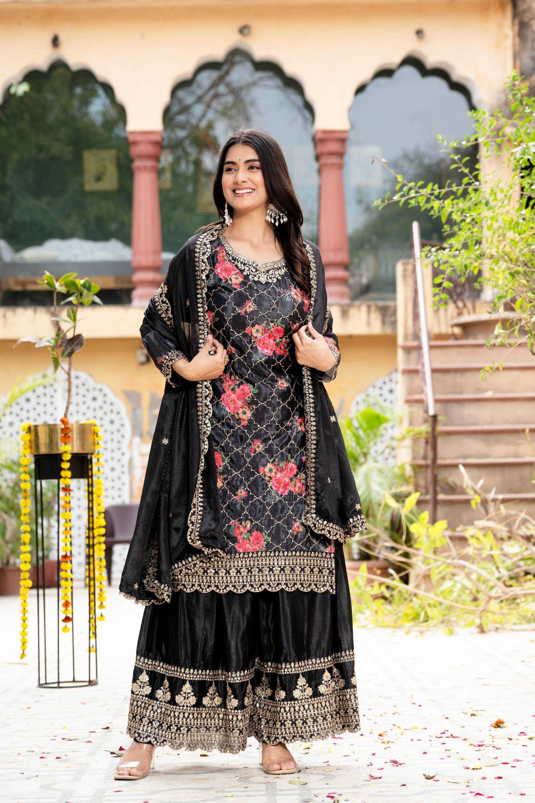 Ynf Chinon Silk KESH533 5085 Kurti Wholesale Printed Kurtis Fancy Kurti Embroidered Kurtis Manufacturer