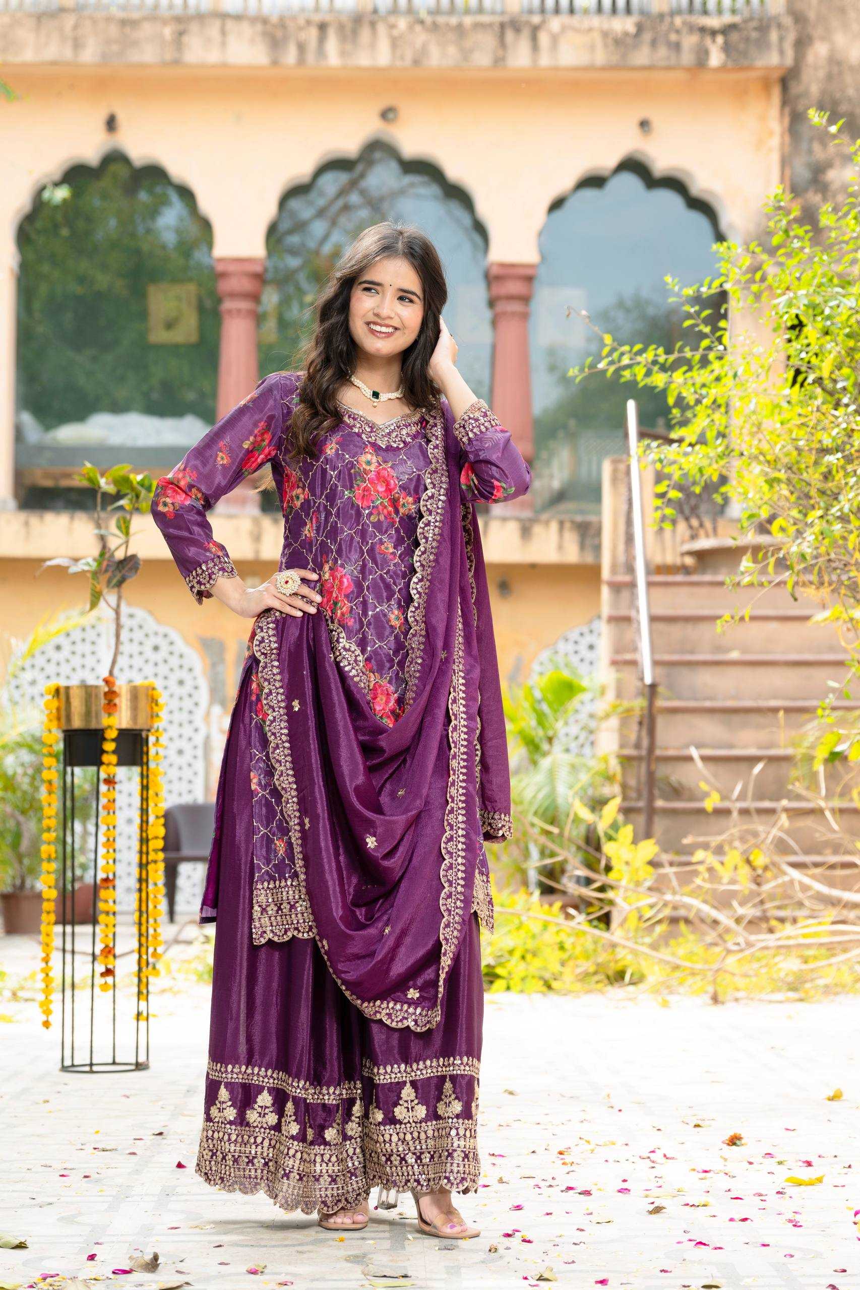 Ynf Chinon Silk KESH533 5085 Kurti Wholesale Printed Kurtis Fancy Kurti Embroidered Kurtis Manufacturer