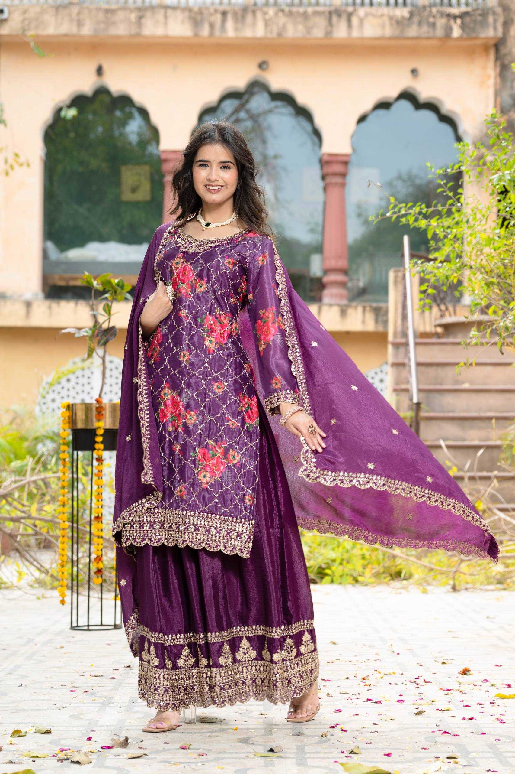 Ynf Chinon Silk KESH533 5085 Kurti Wholesale Printed Kurtis Fancy Kurti Embroidered Kurtis Manufacturer