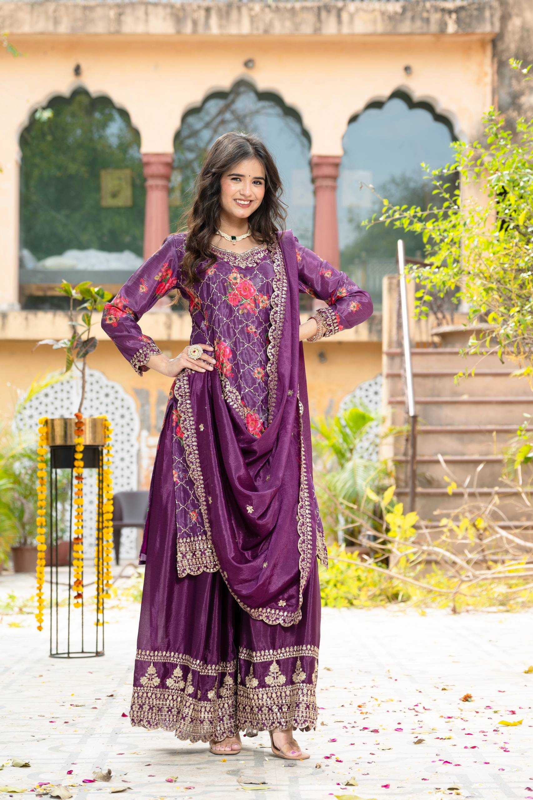 Ynf Chinon Silk KESH533 5085 Kurti Wholesale Printed Kurtis Fancy Kurti Embroidered Kurtis Manufacturer