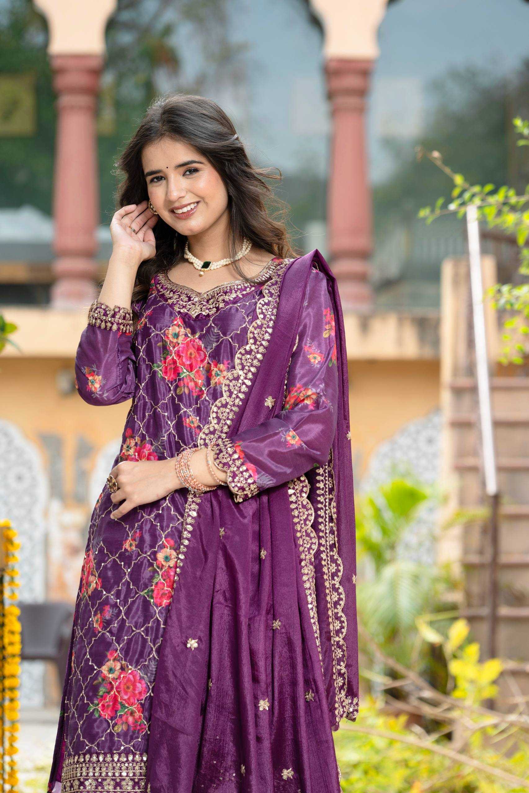 Ynf Chinon Silk KESH533 5085 Kurti Wholesale Printed Kurtis Fancy Kurti Embroidered Kurtis Manufacturer