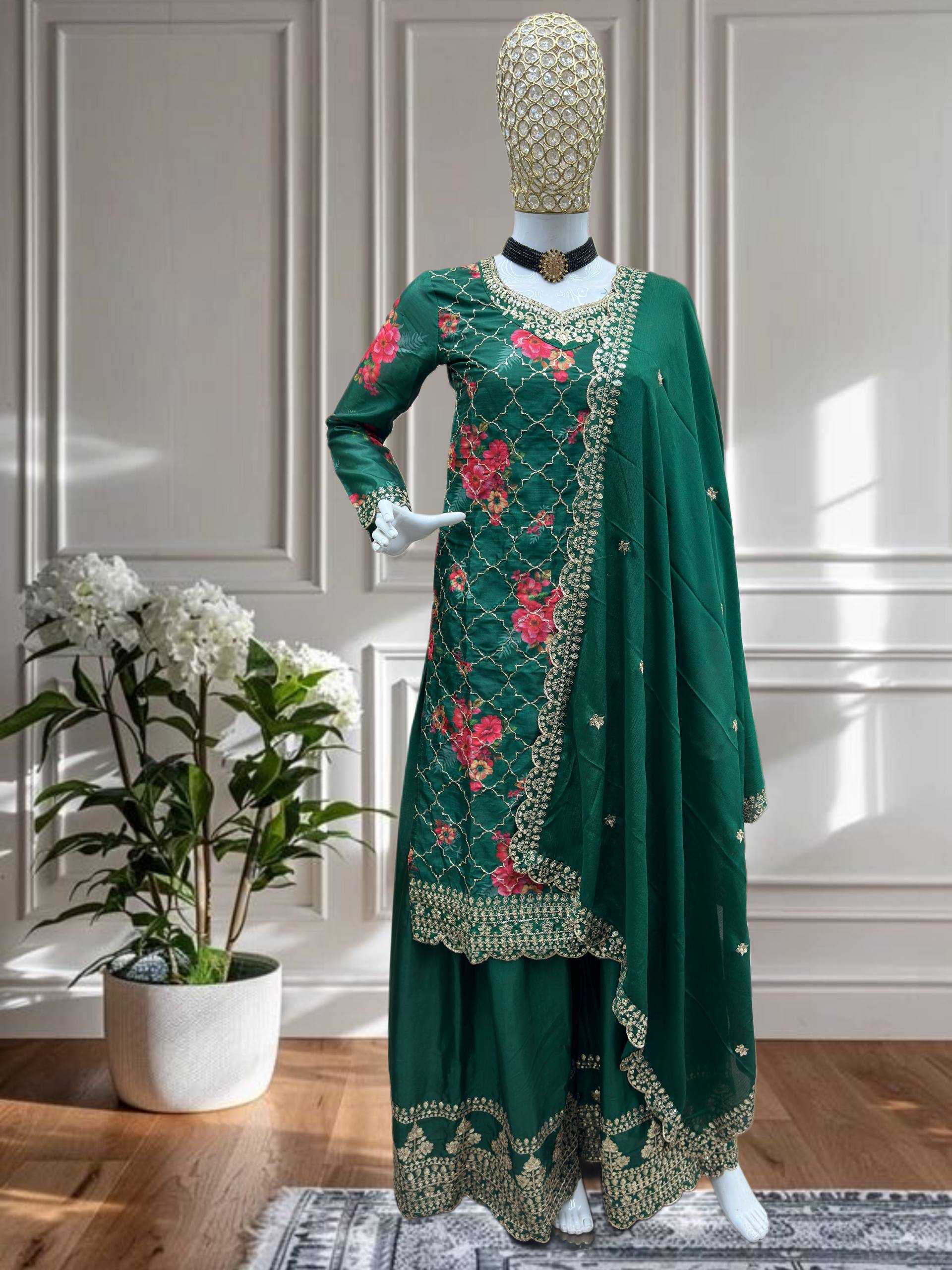 Ynf Chinon Silk KESH533 5085 Kurti Wholesale Printed Kurtis Fancy Kurti Embroidered Kurtis Manufacturer