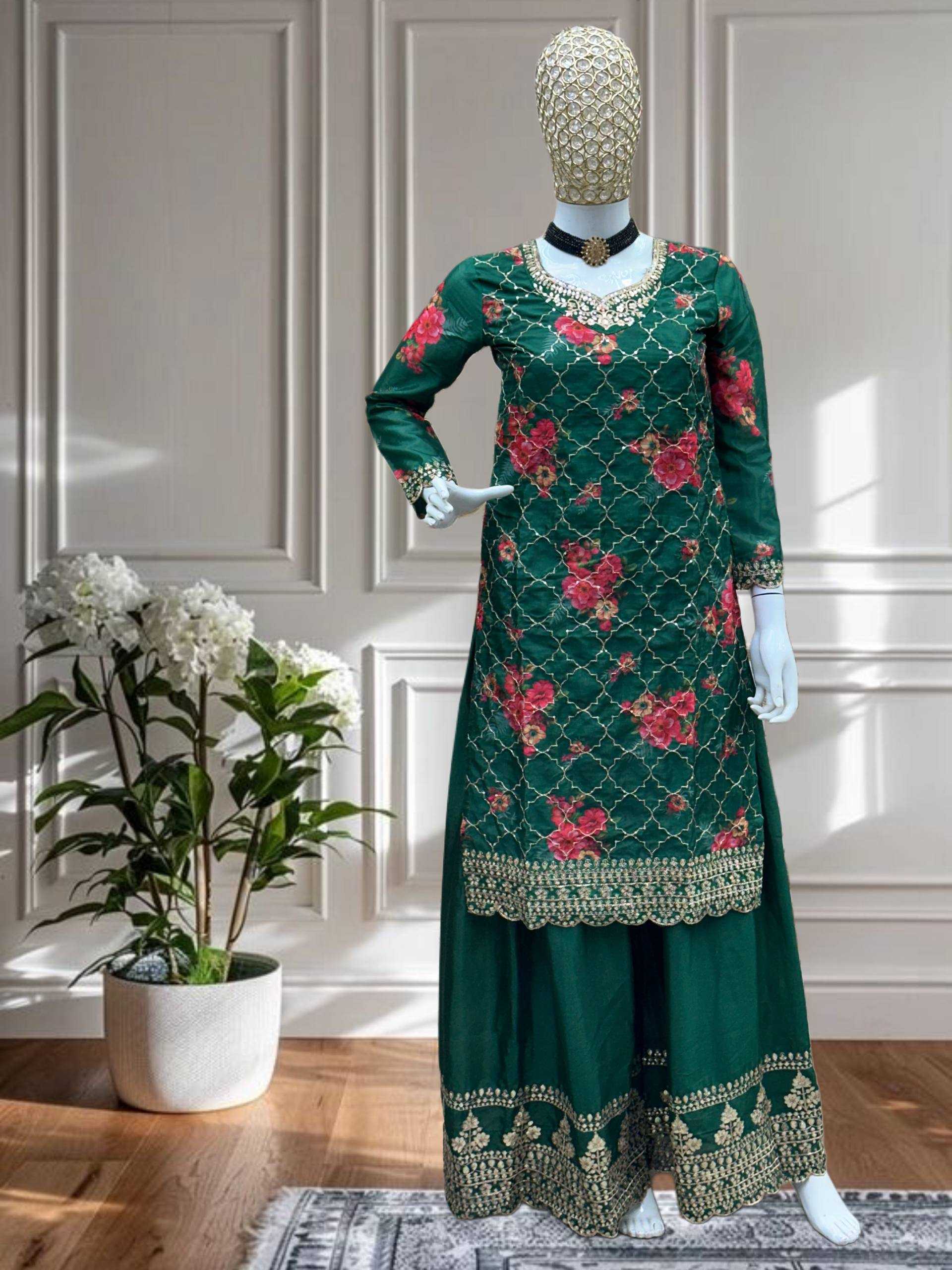 Ynf Chinon Silk KESH533 5085 Kurti Wholesale Printed Kurtis Fancy Kurti Embroidered Kurtis Manufacturer