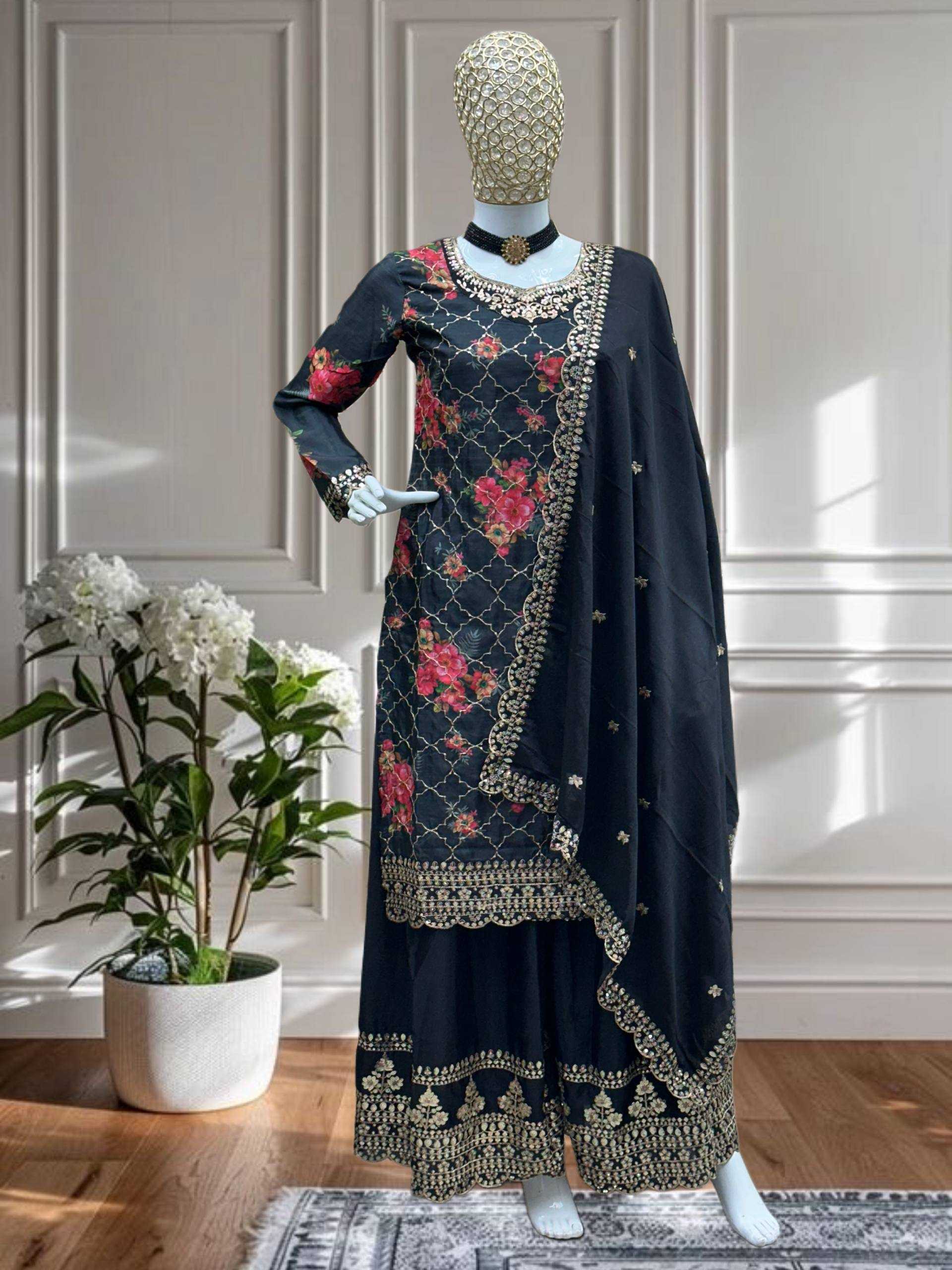 Ynf Chinon Silk KESH533 5085 Kurti Wholesale Printed Kurtis Fancy Kurti Embroidered Kurtis Manufacturer