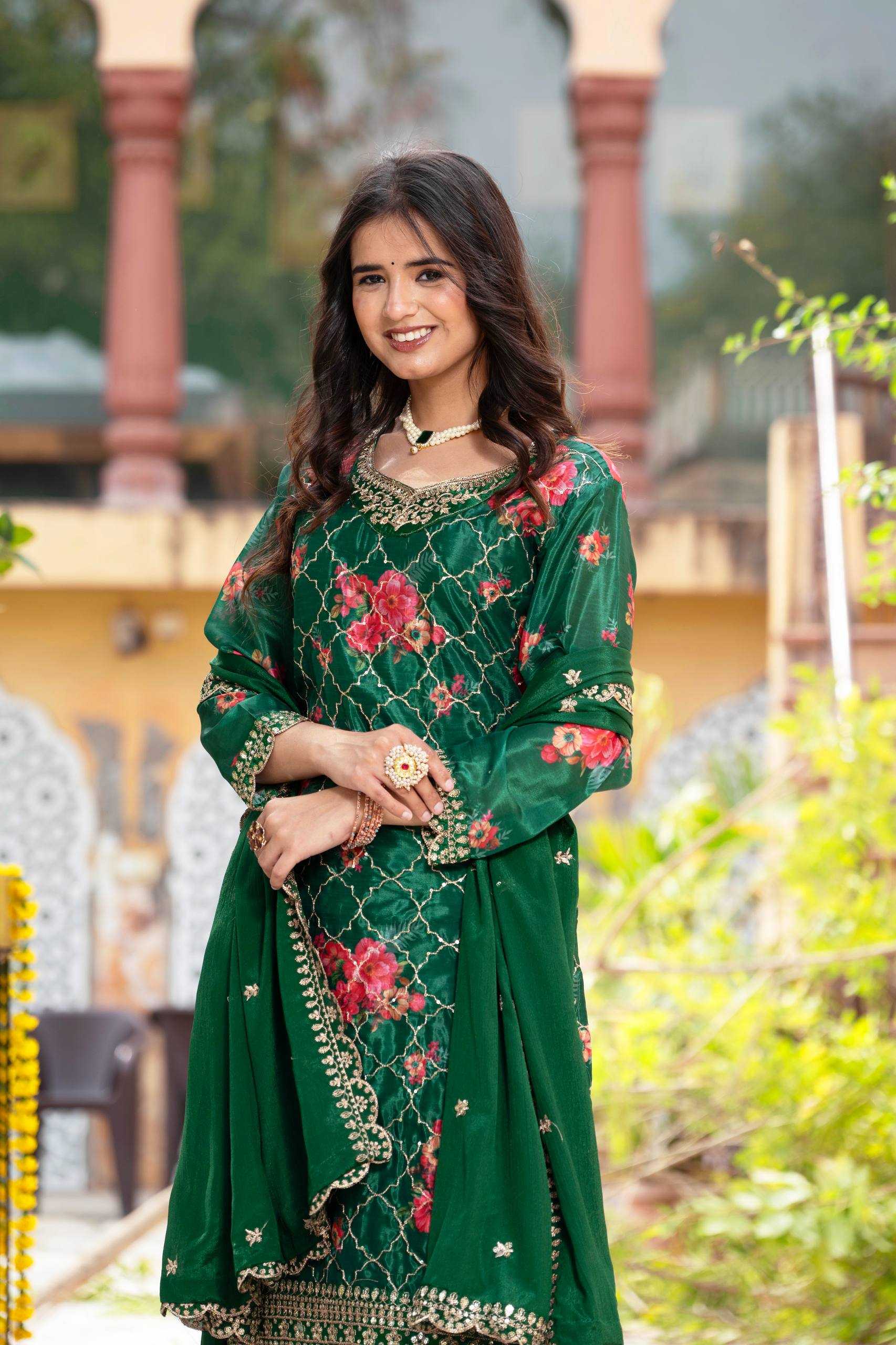 Ynf Chinon Silk KESH533 5085 Kurti Wholesale Printed Kurtis Fancy Kurti Embroidered Kurtis Manufacturer