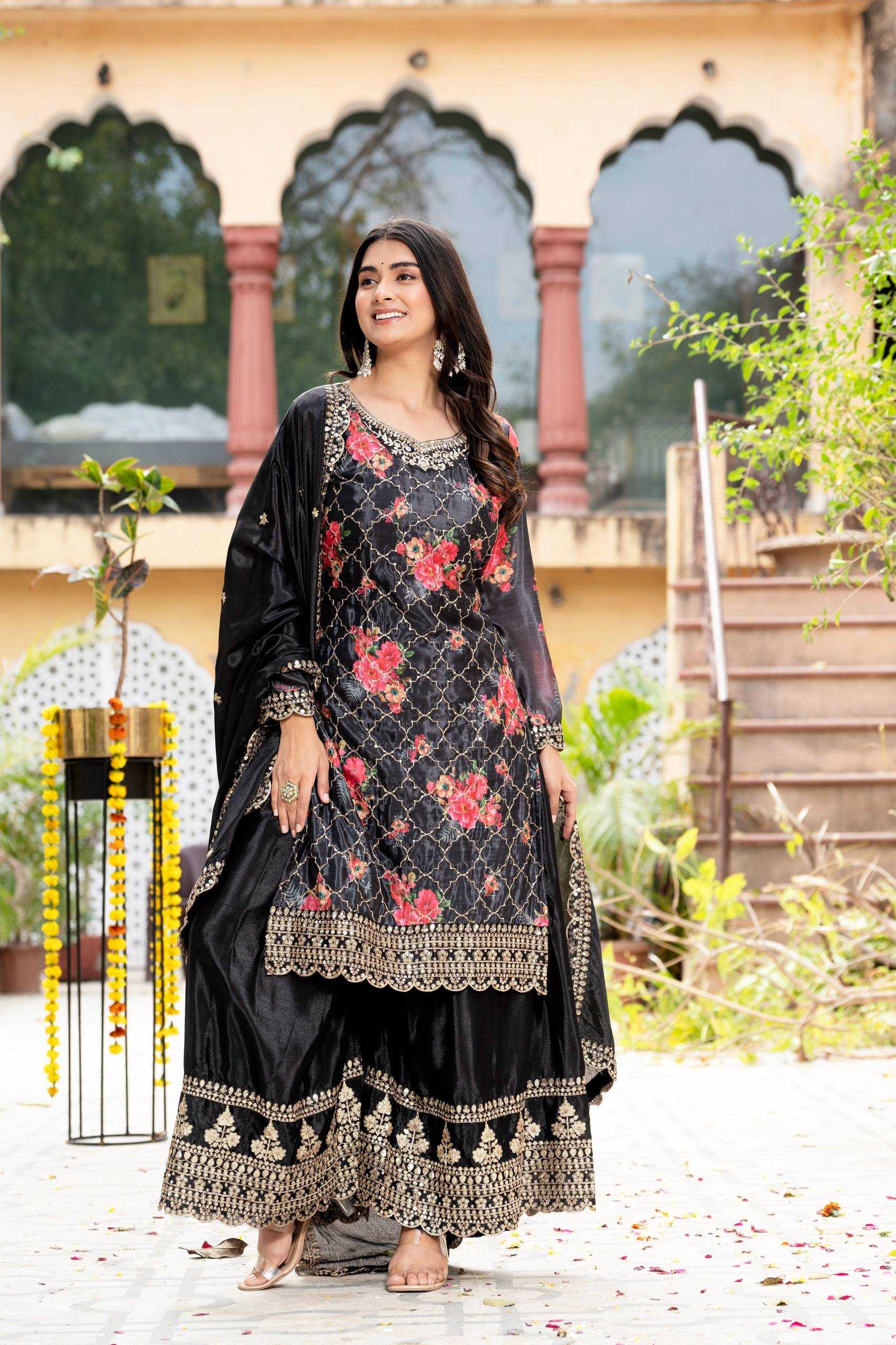 Ynf Chinon Silk KESH533 5085 Kurti Wholesale Printed Kurtis Fancy Kurti Embroidered Kurtis Manufacturer