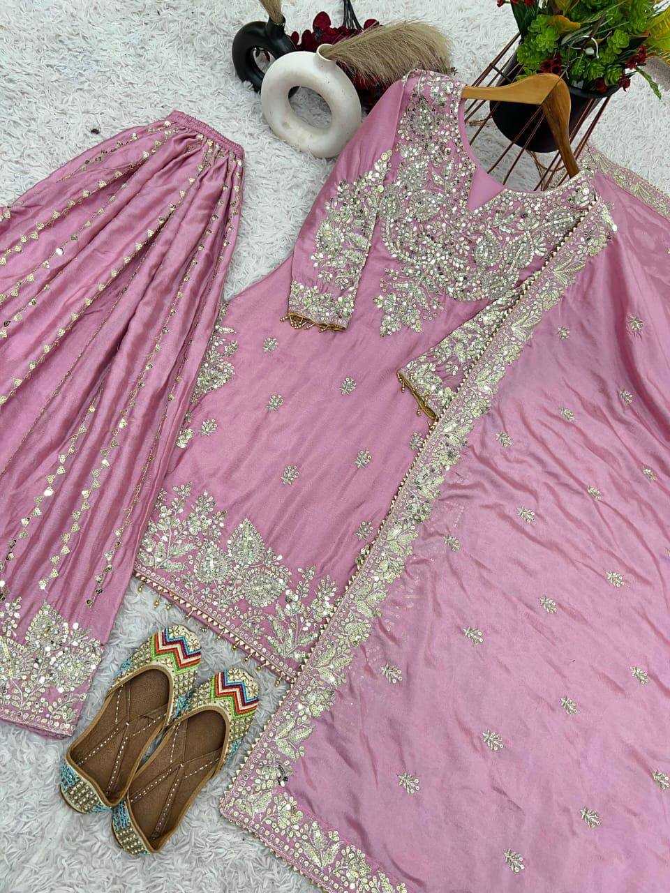 Ynf Chinon Silk KESH540 1113 Suits & Dresses Wholesale Sharara Salwar Suits Manufacturer