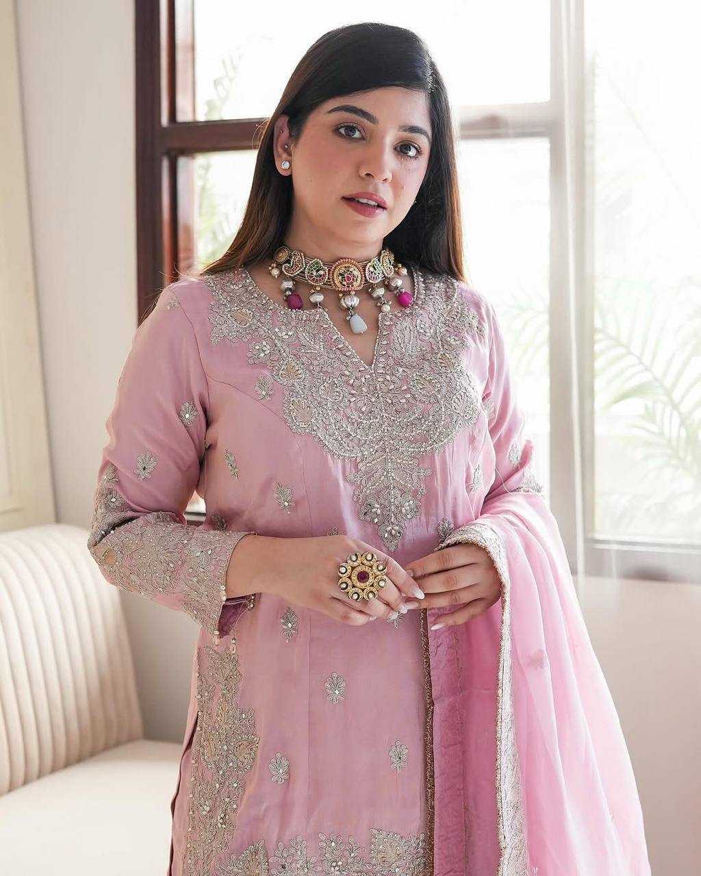 Ynf Chinon Silk KESH540 1113 Suits & Dresses Wholesale Sharara Salwar Suits Manufacturer