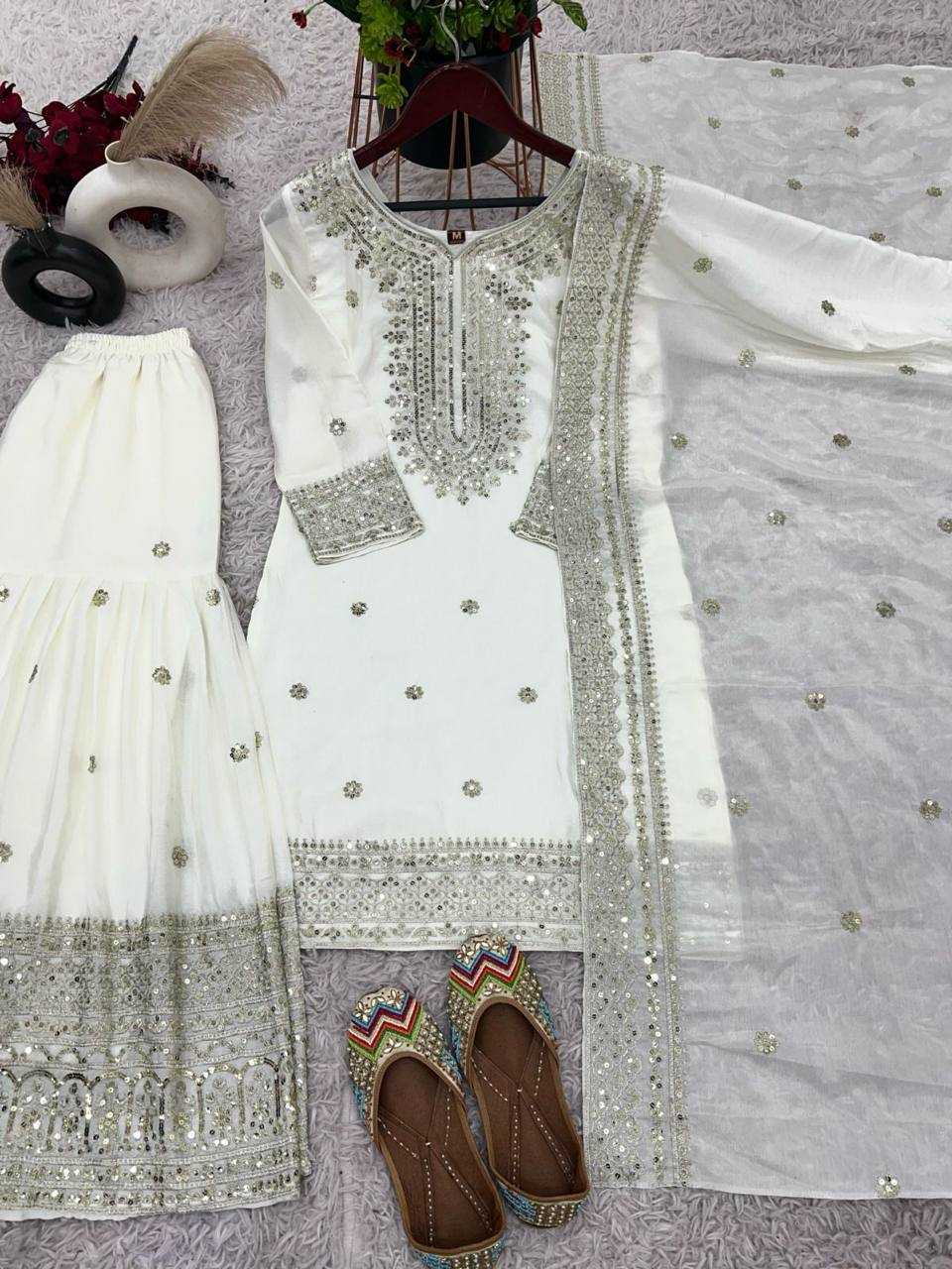 Ynf Chinon Silk KESH540 1114 Suits & Dresses Wholesale Sharara Salwar Suits Manufacturer