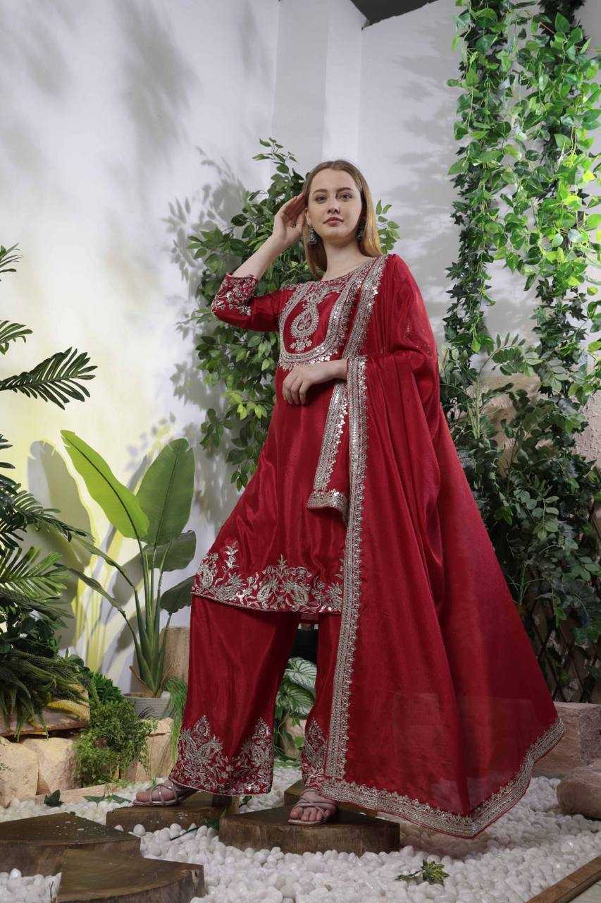 Ynf Chinon Silk KESH540 1133 Suits & Dresses Wholesale Sharara Salwar Suits Silk Suits Manufacturer