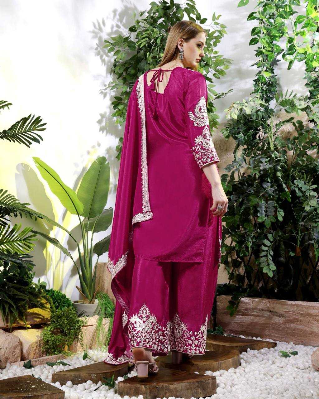 Ynf Chinon Silk KESH540 1133 Suits & Dresses Wholesale Sharara Salwar Suits Silk Suits Manufacturer