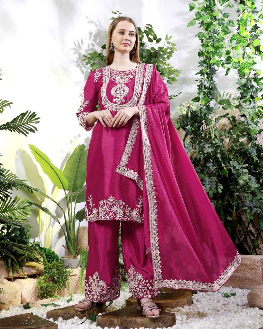 Ynf Chinon Silk KESH540 1133 Suits & Dresses Wholesale Sharara Salwar Suits Silk Suits Manufacturer