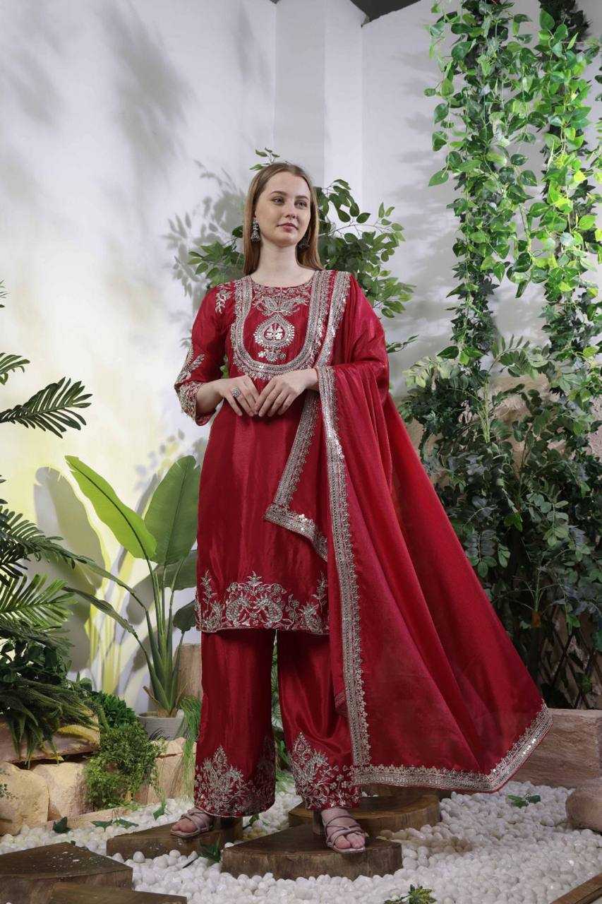 Ynf Chinon Silk KESH540 1133 Suits & Dresses Wholesale Sharara Salwar Suits Silk Suits Manufacturer