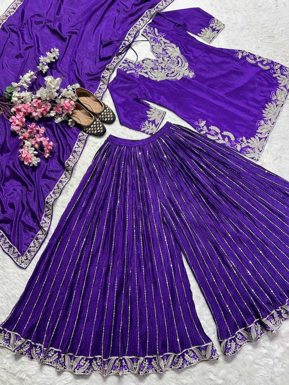 Ynf Chinon Silk KESH540 5023 Suits & Dresses Wholesale Sharara Salwar Suits Embroidery Suits Manufacturer