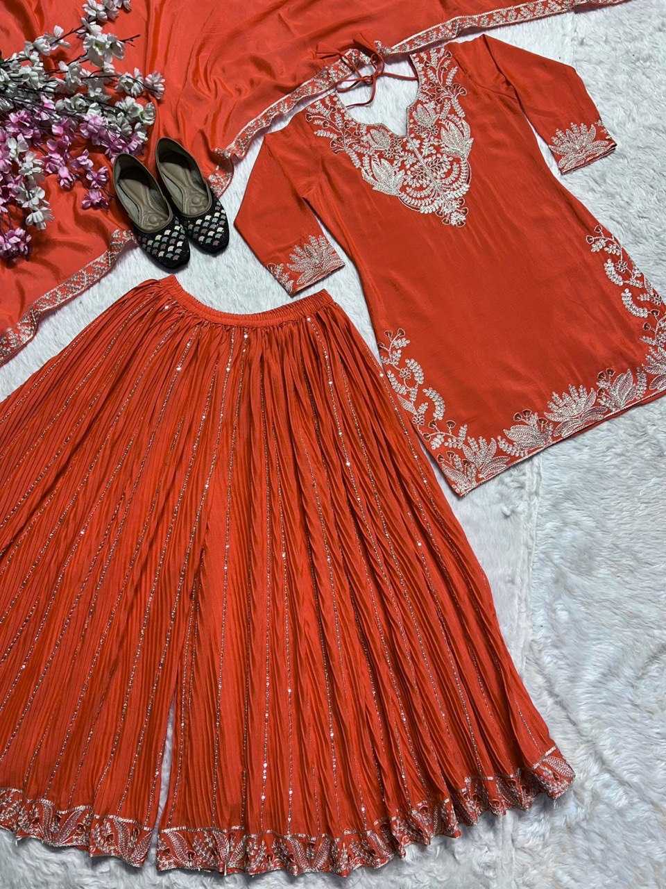 Ynf Chinon Silk KESH540 5023 Suits & Dresses Wholesale Sharara Salwar Suits Embroidery Suits Manufacturer