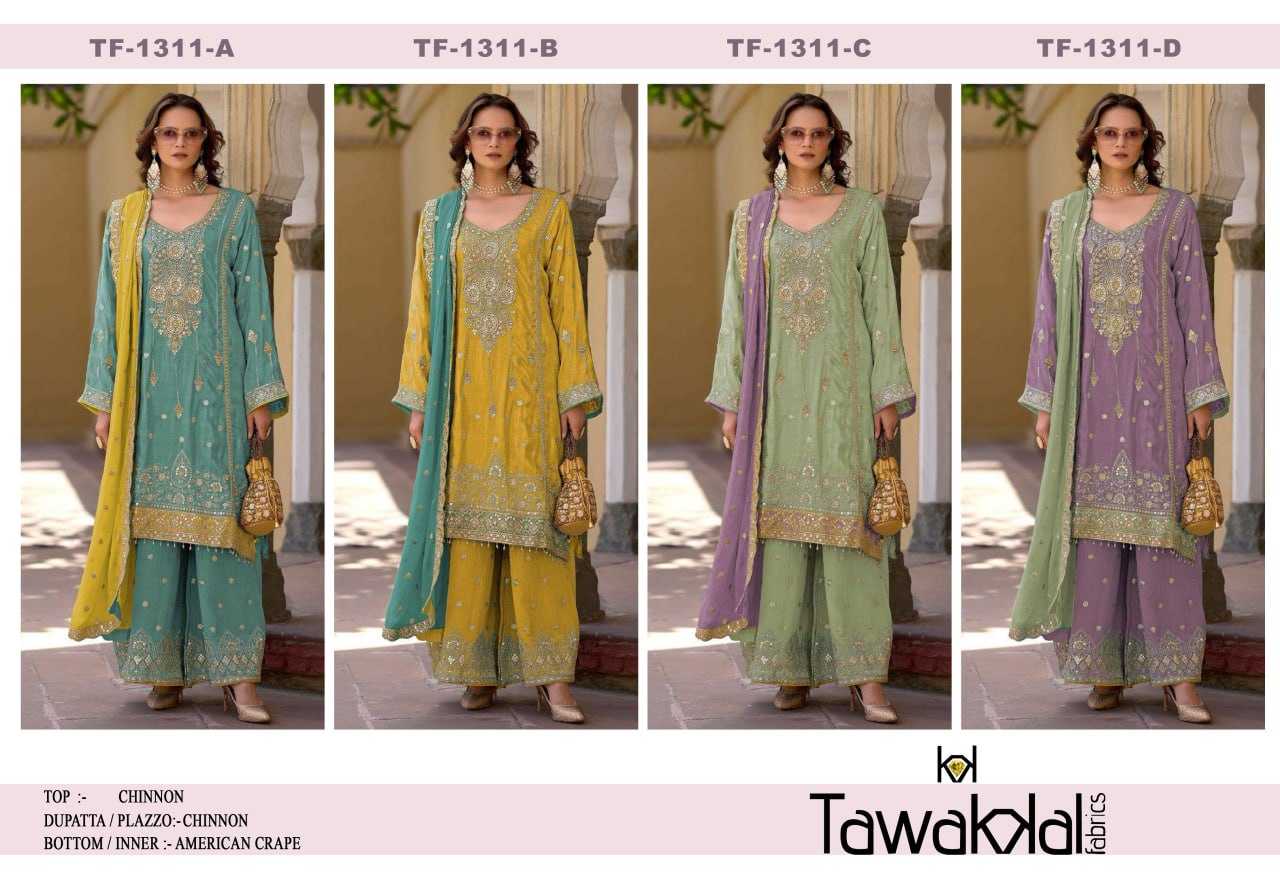 Ynf Chinon Silk RIN131 1311 Suits & Dresses Wholesale Ladies Suits Embroidery Suits Palazzo Suit Zari Work Suit Manufacturer