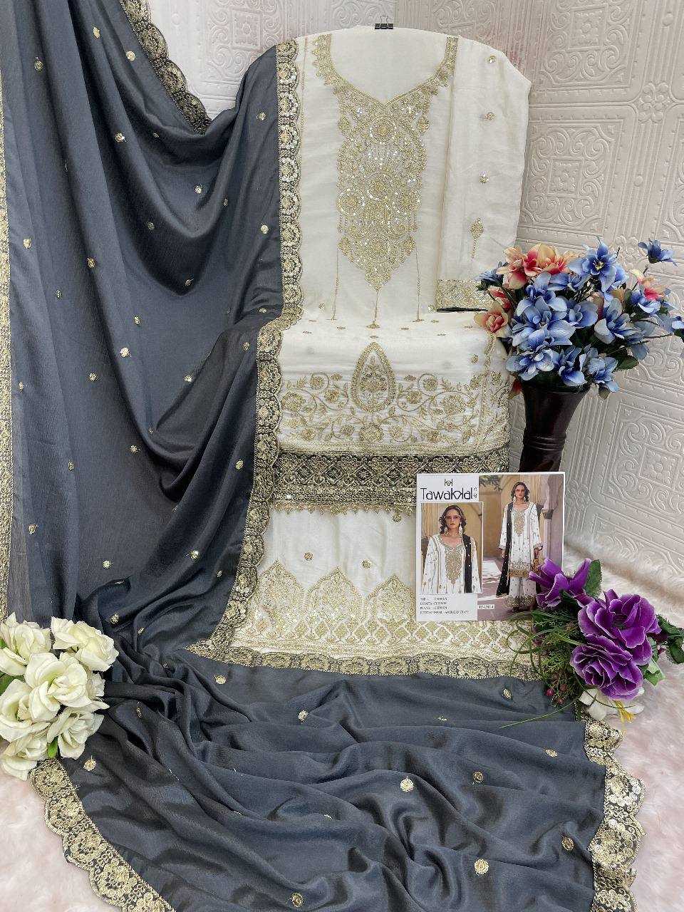 Ynf Chinon Silk RIN131 1311 Suits & Dresses Wholesale Ladies Suits Embroidery Suits Palazzo Suit Zari Work Suit Manufacturer