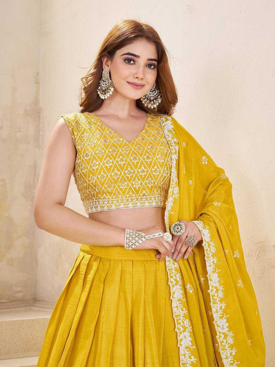 Ynf Chinon Silk RIN131 353 Lehengas Wholesale Designer Lehenga Embroidered Lehenga Lehenga With Dupatta Manufacturer