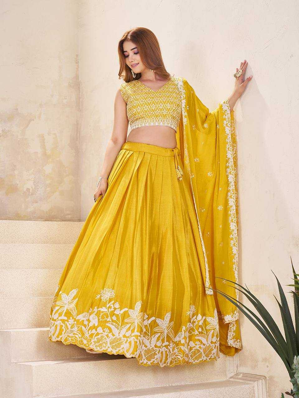 Ynf Chinon Silk RIN131 353 Lehengas Wholesale Designer Lehenga Embroidered Lehenga Lehenga With Dupatta Manufacturer