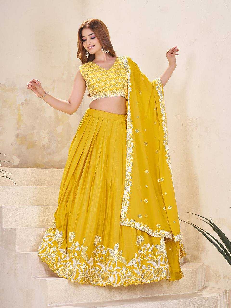 Ynf Chinon Silk RIN131 353 Lehengas Wholesale Designer Lehenga Embroidered Lehenga Lehenga With Dupatta Manufacturer