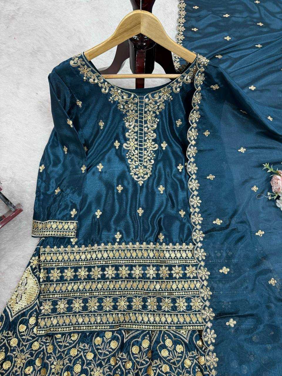 Ynf Chinon Silk RIN133 1519 Suits & Dresses Wedding Collections Festive Collections Wholesale Ladies Silk Suit Designer Suits Wedding guest dresses Manufacturer