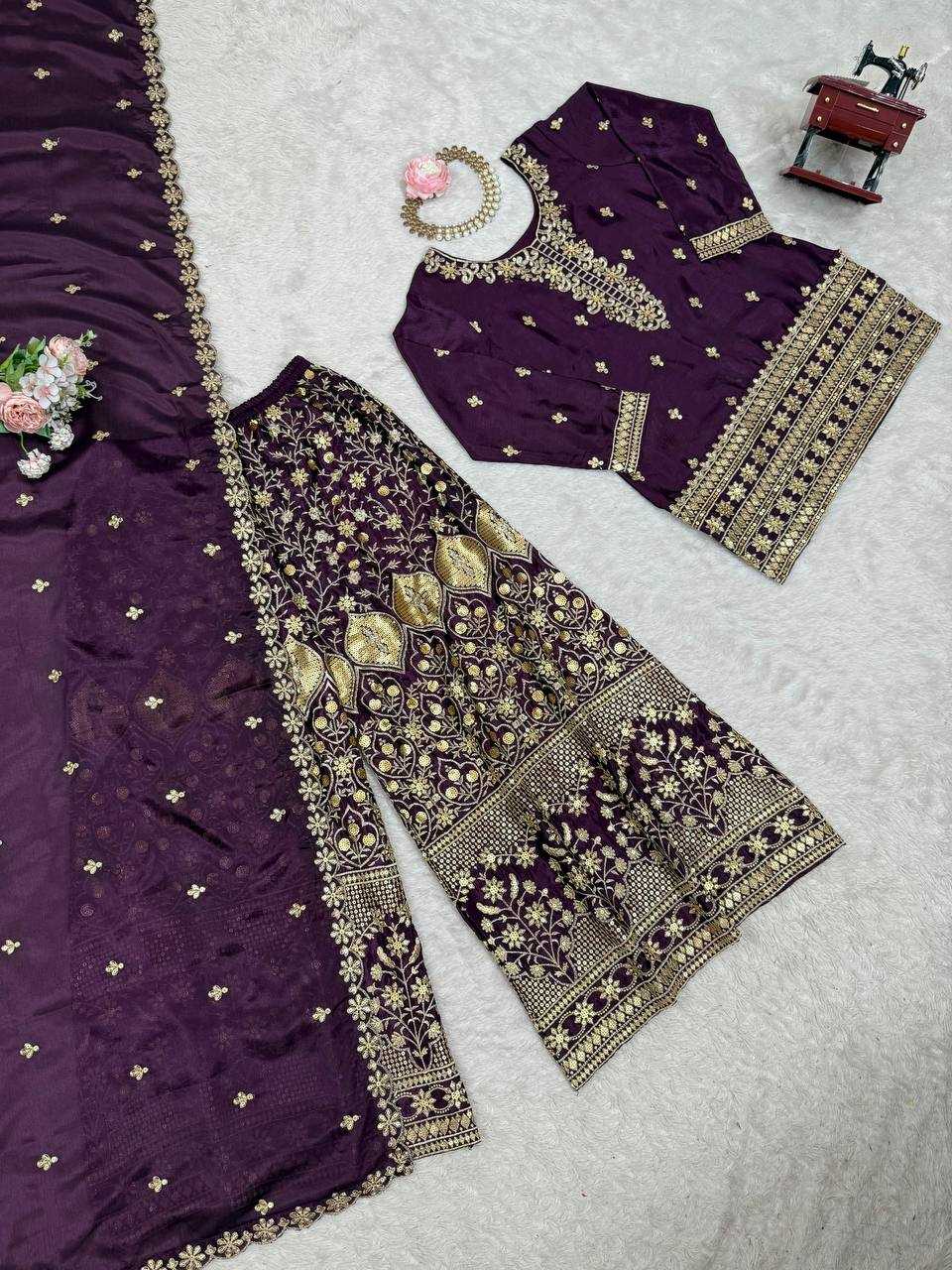 Ynf Chinon Silk RIN133 1519 Suits & Dresses Wedding Collections Festive Collections Wholesale Ladies Silk Suit Designer Suits Wedding guest dresses Manufacturer