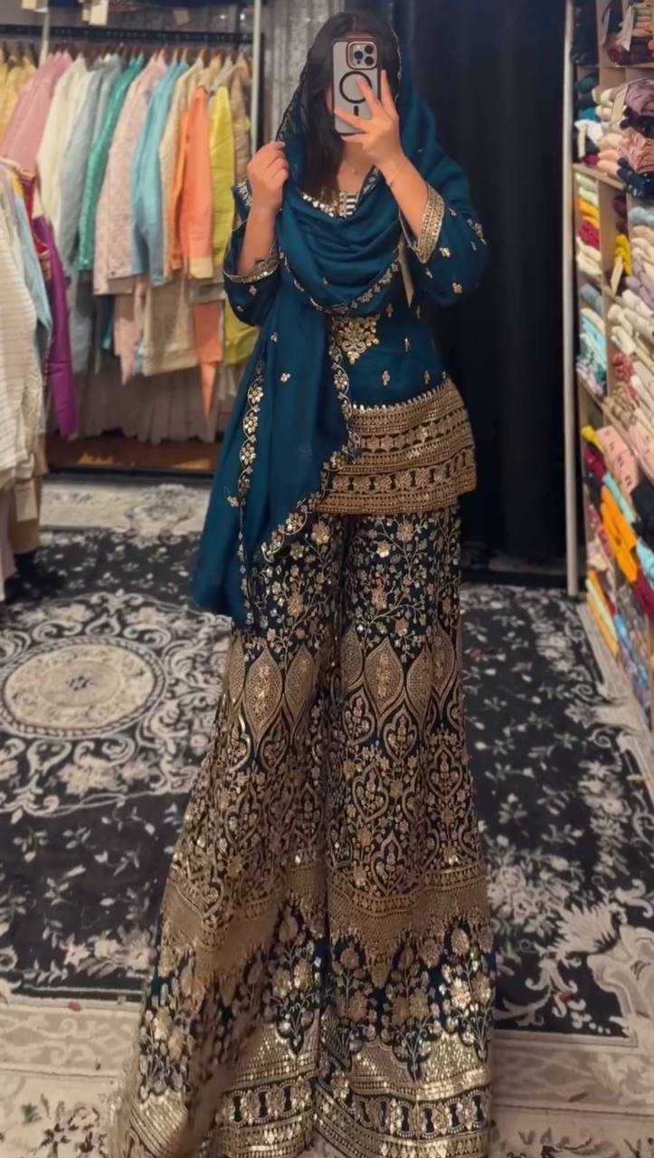 Ynf Chinon Silk RIN133 1519 Suits & Dresses Wedding Collections Festive Collections Wholesale Ladies Silk Suit Designer Suits Wedding guest dresses Manufacturer