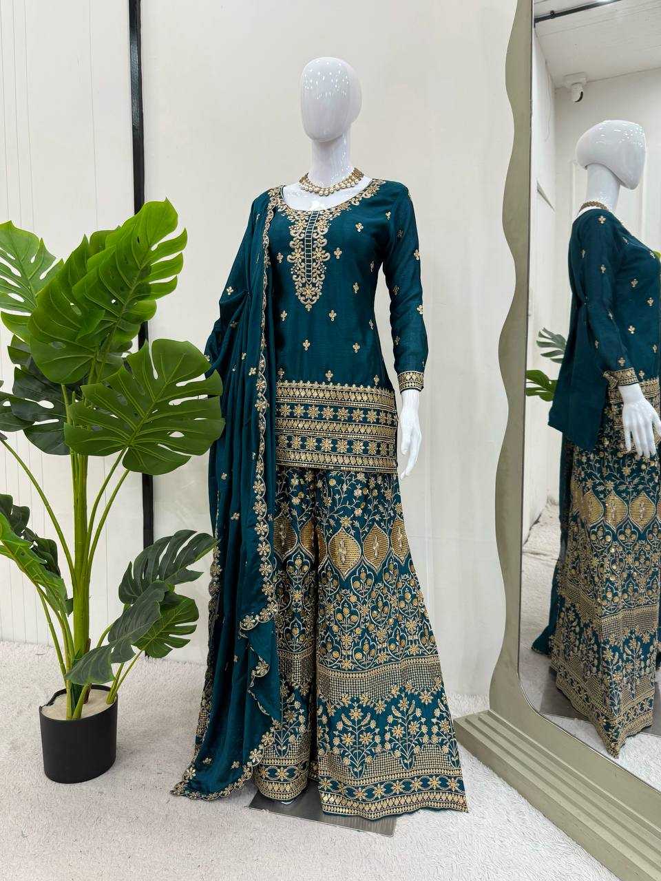 Ynf Chinon Silk RIN133 1519 Suits & Dresses Wedding Collections Festive Collections Wholesale Ladies Silk Suit Designer Suits Wedding guest dresses Manufacturer