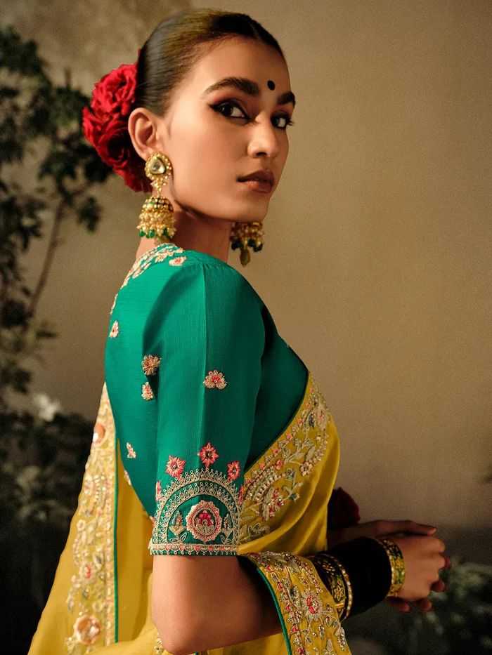 Ynf Chinon Silk RIN188 Newton Sarees Wholesale Party Wear Sarees Fancy Sarees Embroidered Sarees Manufacturer