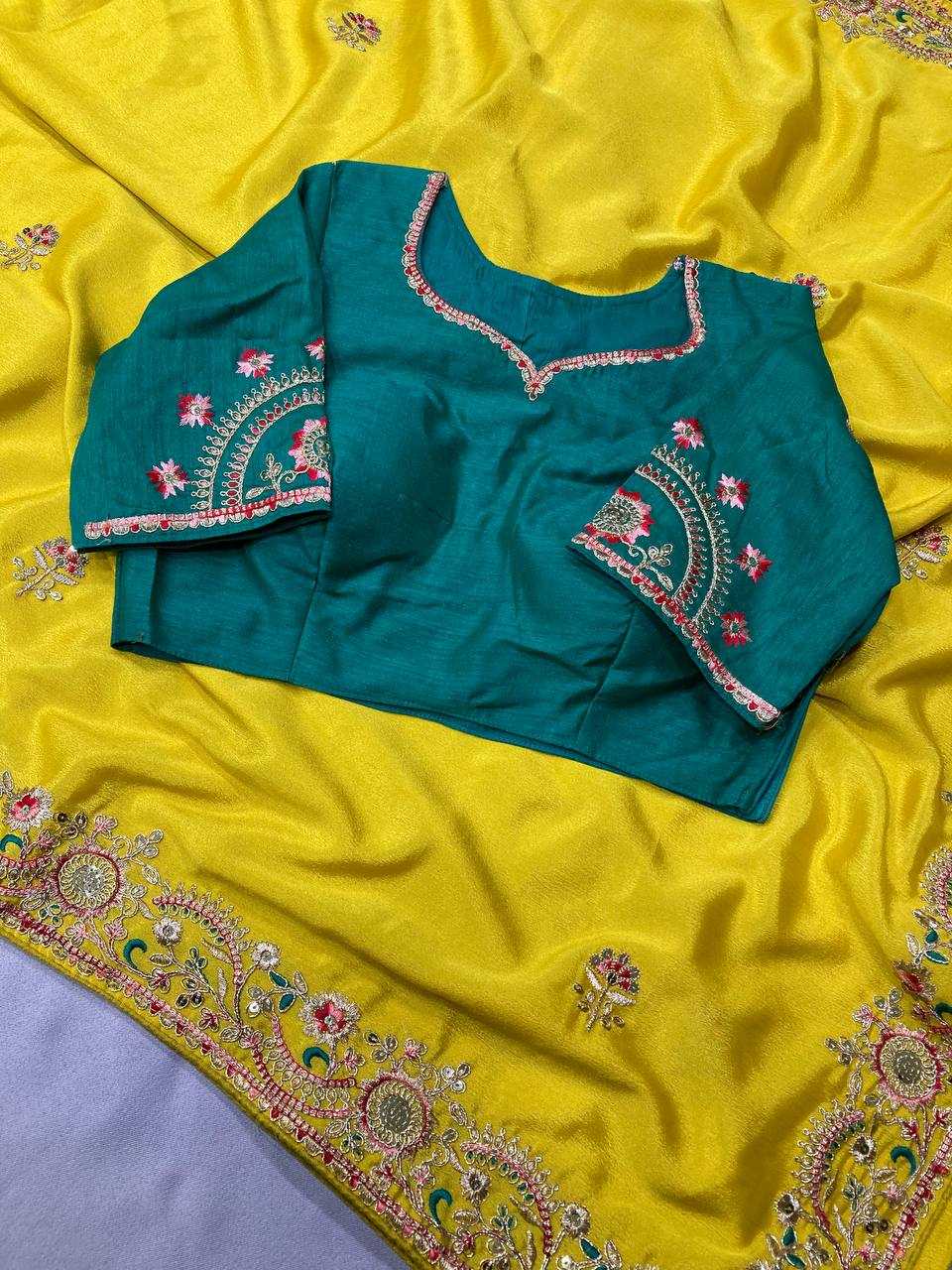 Ynf Chinon Silk RIN188 Newton Sarees Wholesale Party Wear Sarees Fancy Sarees Embroidered Sarees Manufacturer