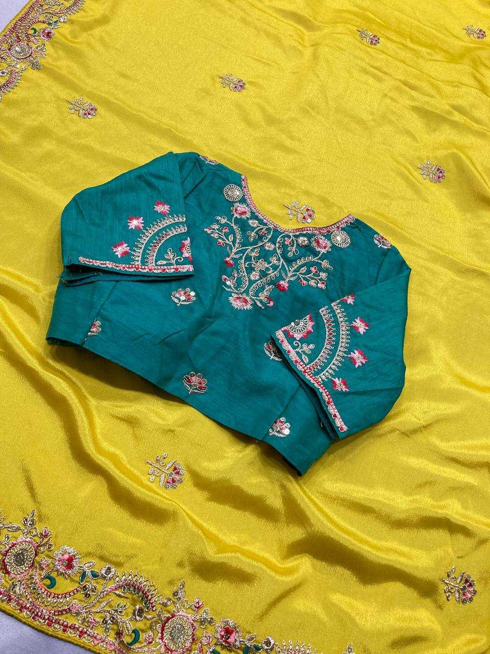 Ynf Chinon Silk RIN188 Newton Sarees Wholesale Party Wear Sarees Fancy Sarees Embroidered Sarees Manufacturer