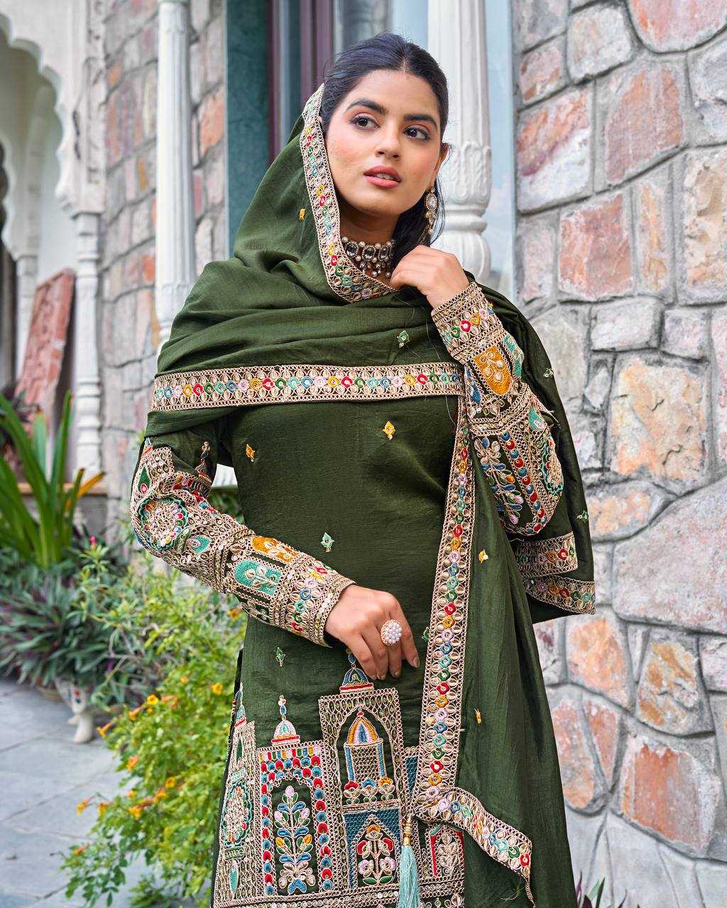 Ynf Chinon Silk RIN197 4834 Suits & Dresses Wholesale Party wear suits Bridal Suits Designer Suits Manufacturer