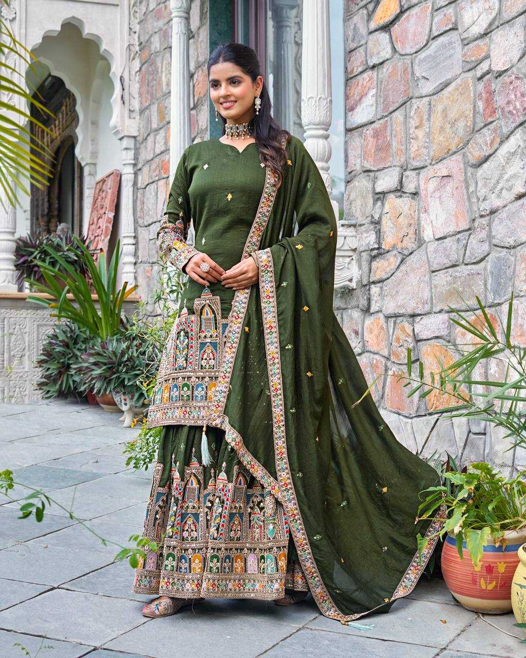 Ynf Chinon Silk RIN197 4834 Suits & Dresses Wholesale Party wear suits Bridal Suits Designer Suits Manufacturer