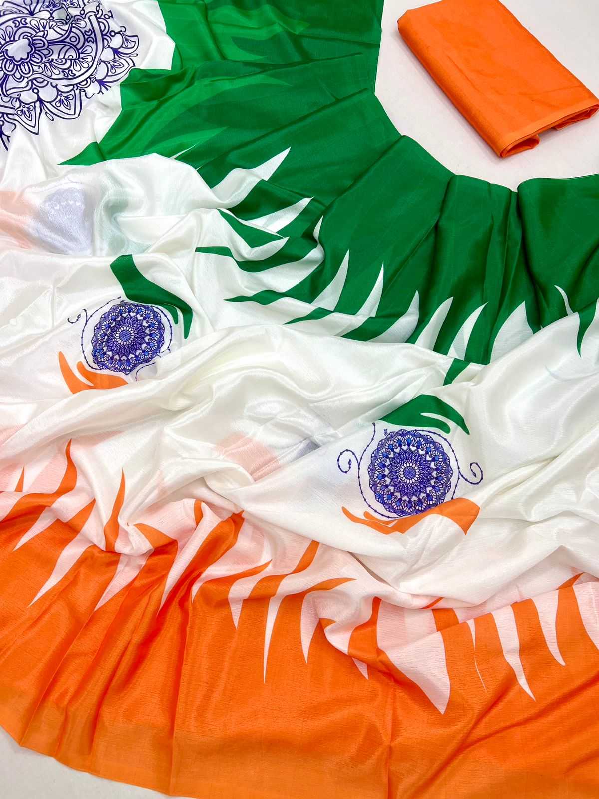 Ynf Chinon Silk RIN198 15 August Silk Sarees Festive Collections Wholesale Soft Silk Sarees Printed Silk Saree Republic Day Collections Manufacturer