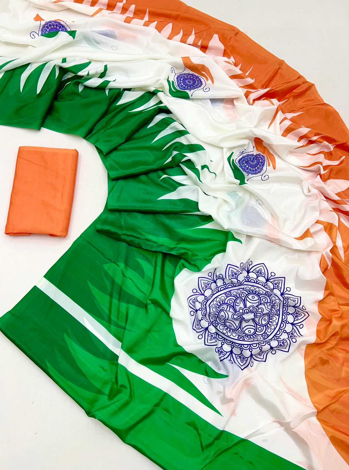 Ynf Chinon Silk RIN198 15 August Silk Sarees Festive Collections Wholesale Soft Silk Sarees Printed Silk Saree Republic Day Collections Manufacturer