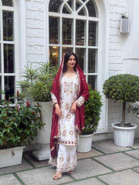 Ynf Chinon Silk RIN212 7040 Kurti Festive Collections Wholesale Kurti With Palazzo Eid Collections Manufacturer
