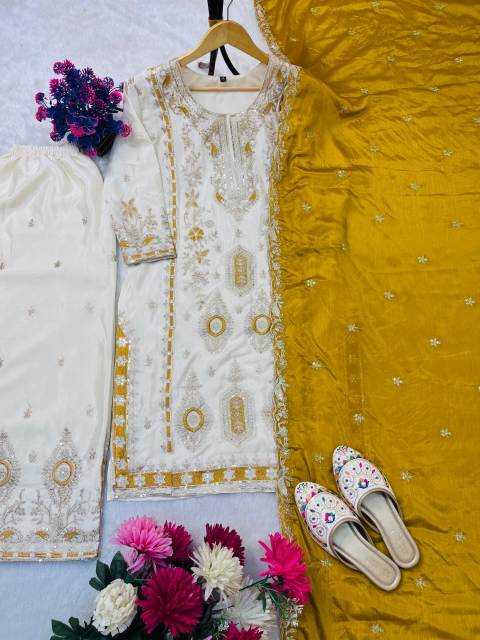 Ynf Chinon Silk RIN212 7040 Kurti Festive Collections Wholesale Kurti With Palazzo Eid Collections Manufacturer