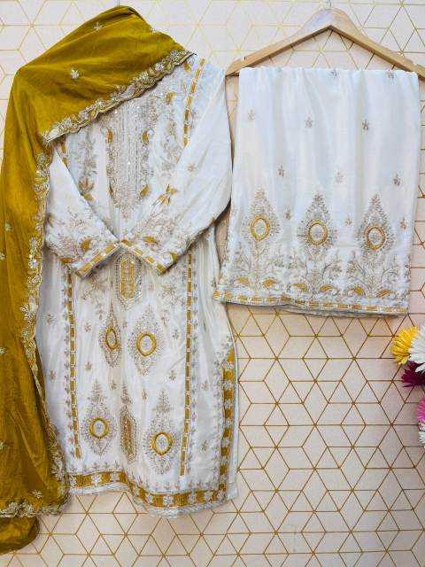 Ynf Chinon Silk RIN212 7040 Kurti Festive Collections Wholesale Kurti With Palazzo Eid Collections Manufacturer